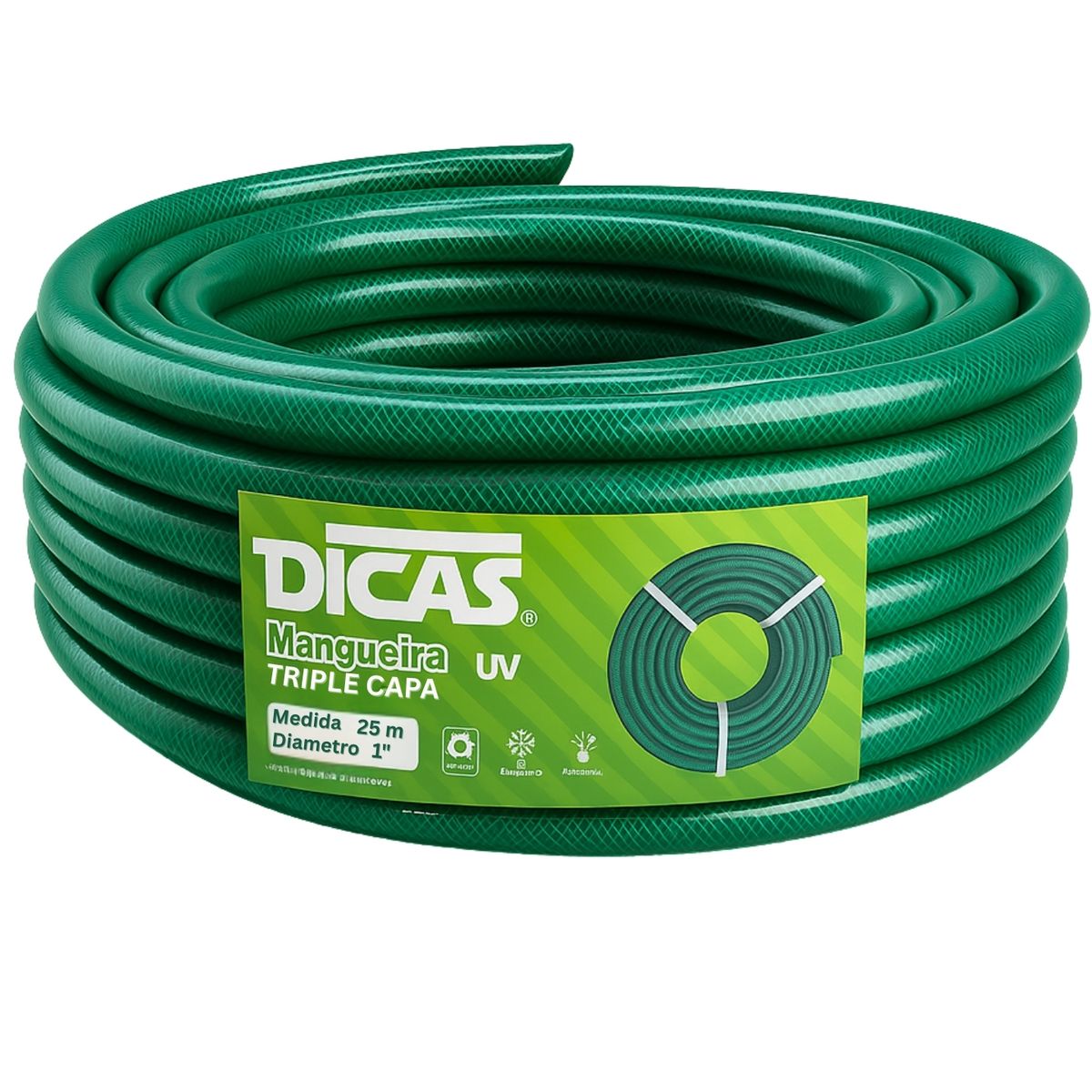 DICAS - Manguera Jardín Con Malla 1 Pulgada 25 Metros Dicas