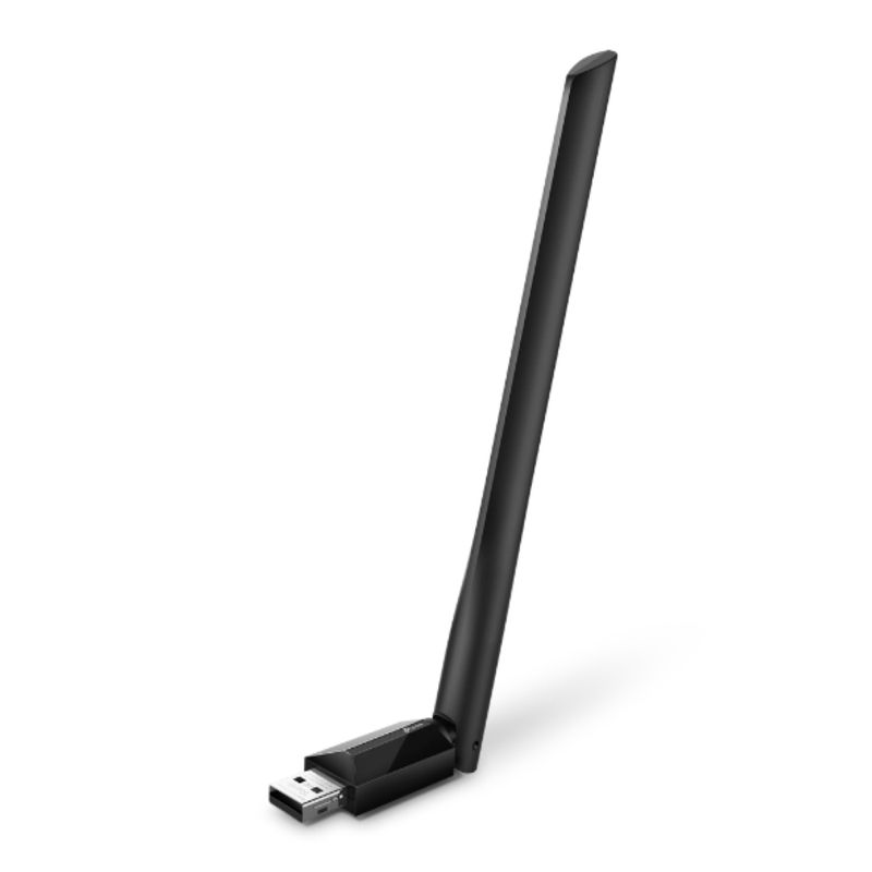 TP LINK - Adaptador TP-Link ArcherT2UPlus AC600 WiFi USB 2.0 - Negro