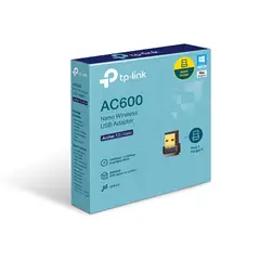 TP LINK - Adaptador Wi-Fi TP-Link Archer T2U Nano AC600 600 Mbps - Negro