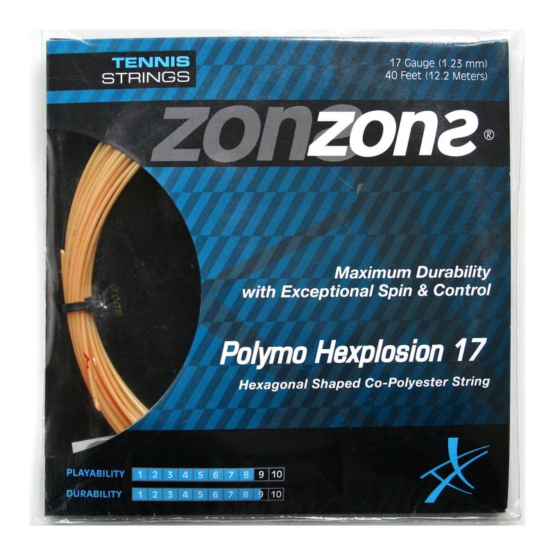 ZONS - Set Cuerda Tenis Zons Polymo Hexplosion 1.23 Oro