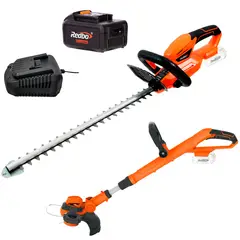 ERBORIAN - Orilladora + Cortasetos Inalambrico + Bat 3.0 Ah + Cargador
