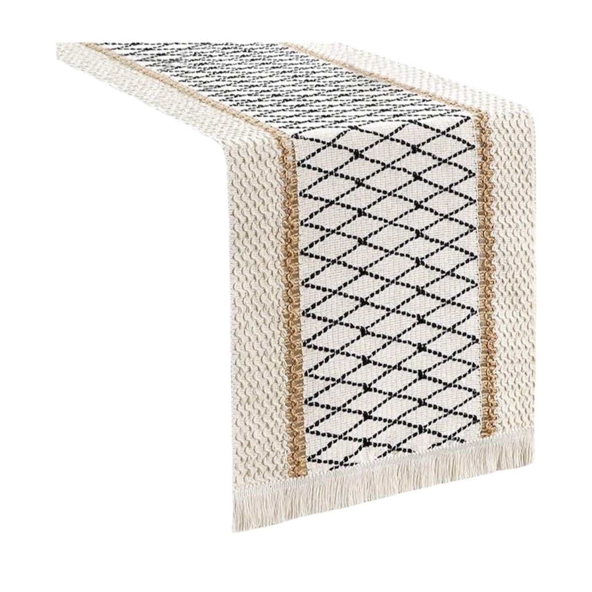 OEM - Mantel Camino De Mesa Rectangular Yute Malla 180x30cm