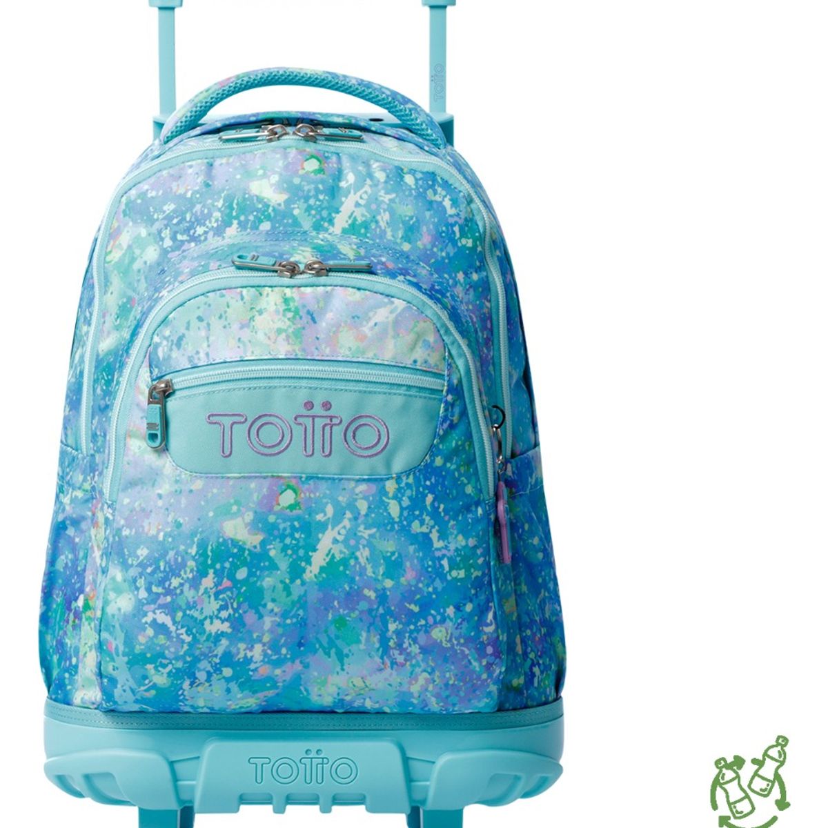 TOTTO - Mochila Escolar Totto Rpet Impermeable con Ruedas Niña 26L