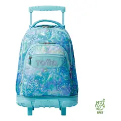 TOTTO - Mochila Escolar Rpet Impermeable con Ruedas Niña 26L