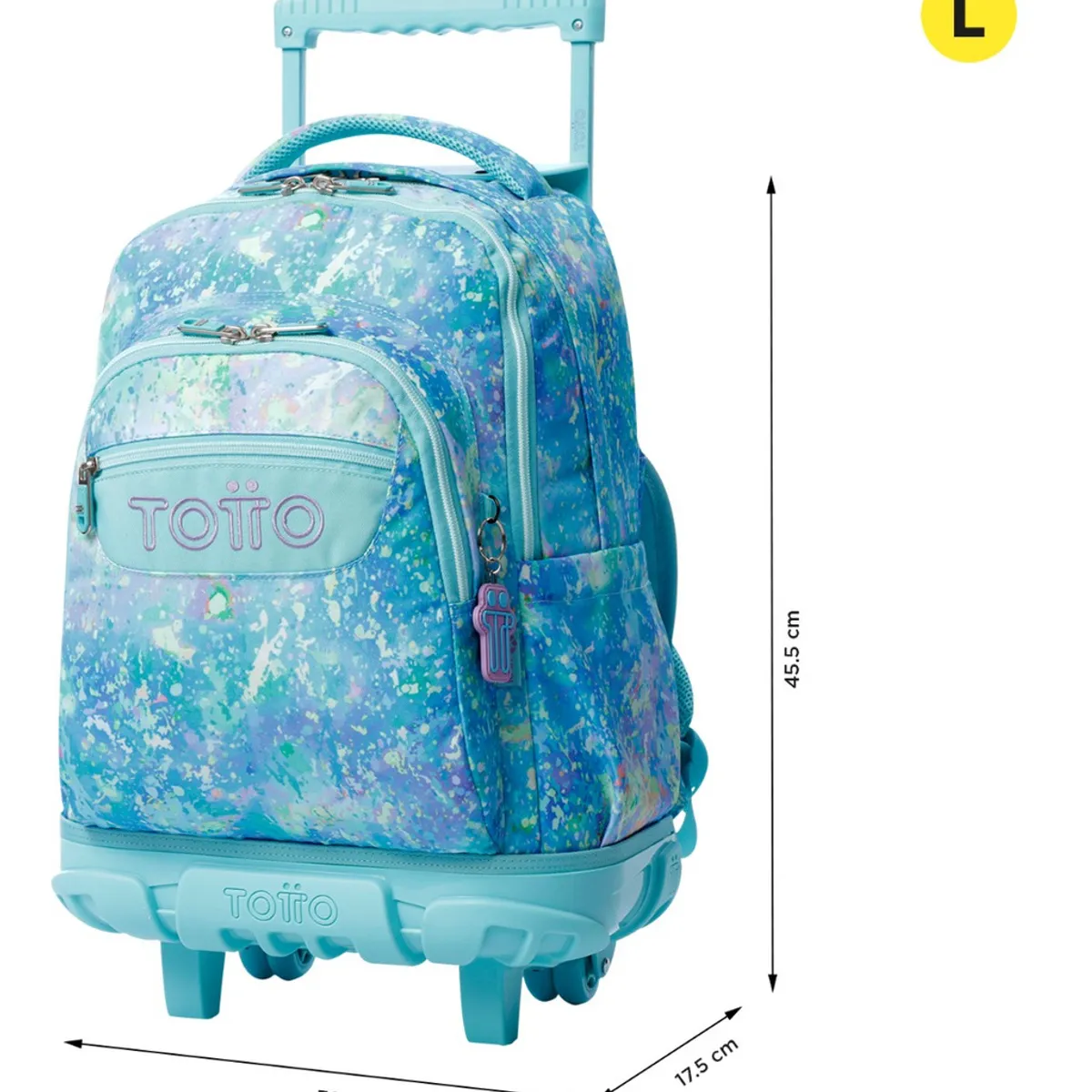 TOTTO - Mochila Escolar Totto Rpet Impermeable con Ruedas Niña 26L