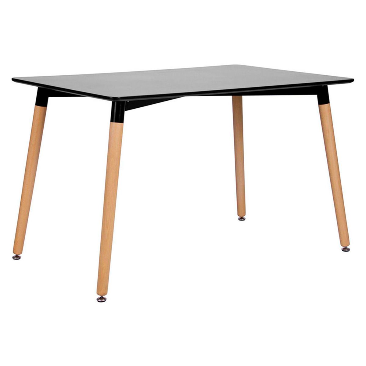 Mesa Comedor Rectangular Eames Empoli Patas de Madera Negra, marca EMPOLI - Foto Principal