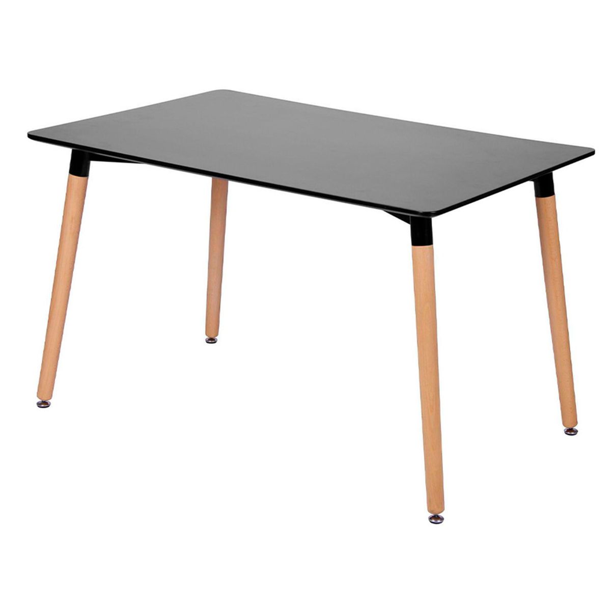 Mesa Comedor Rectangular Eames Empoli Patas de Madera Negra, marca EMPOLI - Foto 2