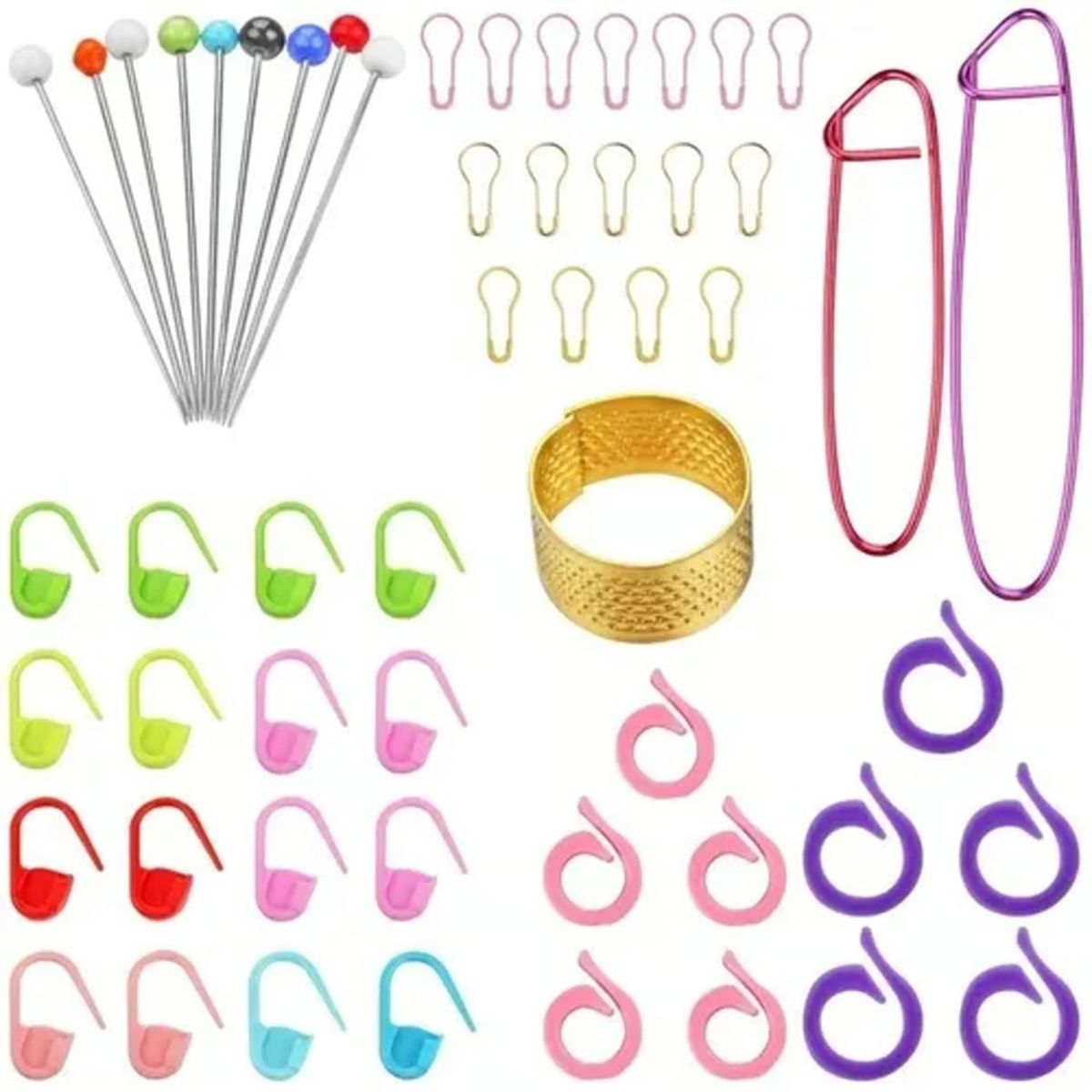 GENERICO - Kit De Agujas Y Accesorios Para Tejer A Crochet 100 Piezas