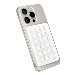 CELLBOX - Soporte de Silicona Ventosa para Carcasa Celular - Blanco