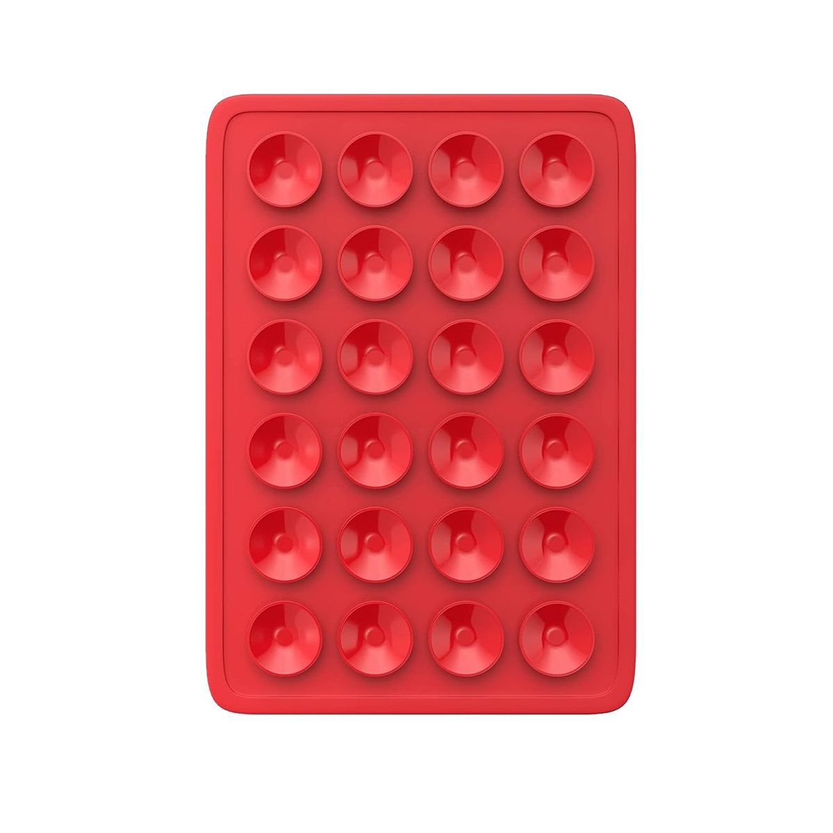 CELLBOX - Soporte de Silicona Ventosa para Carcasa Celular - Rojo