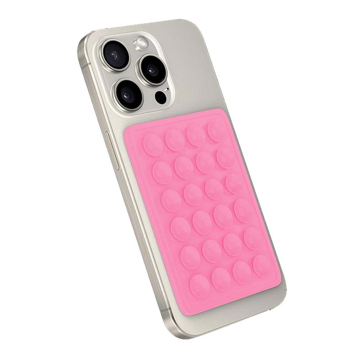 CELLBOX - Soporte de Silicona Ventosa para Carcasa Celular - Rosa