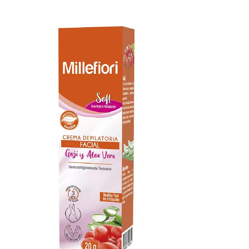 MILLEFIORI - Millefiori Crema Depilatoria Facial Piel Sensible 20 Gr