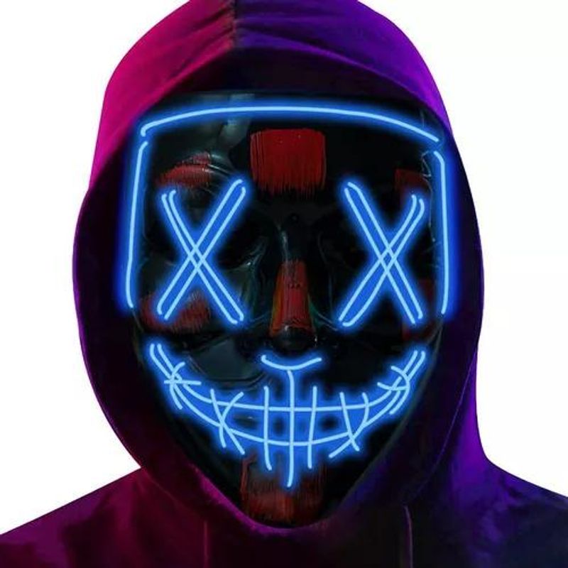 GENERICO - Pack de 2 máscaras LED La Purga Halloween