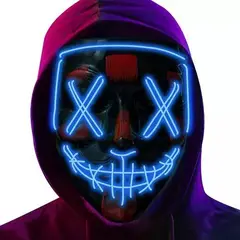 GENERICO - Pack de 2 máscaras LED La Purga Halloween