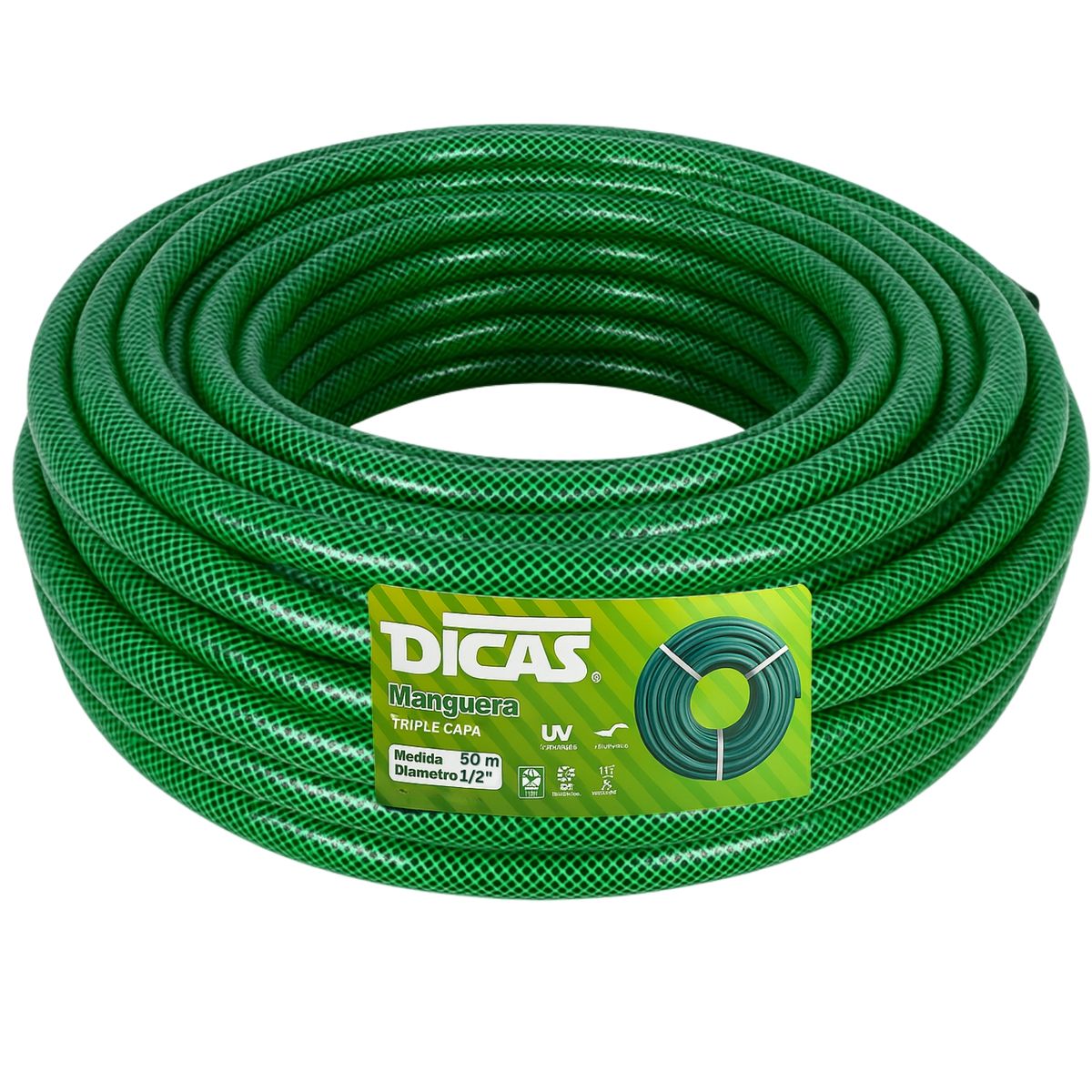 DICAS - Manguera Jardín Con Malla 1/2 Pulgada 50 Metros Dicas