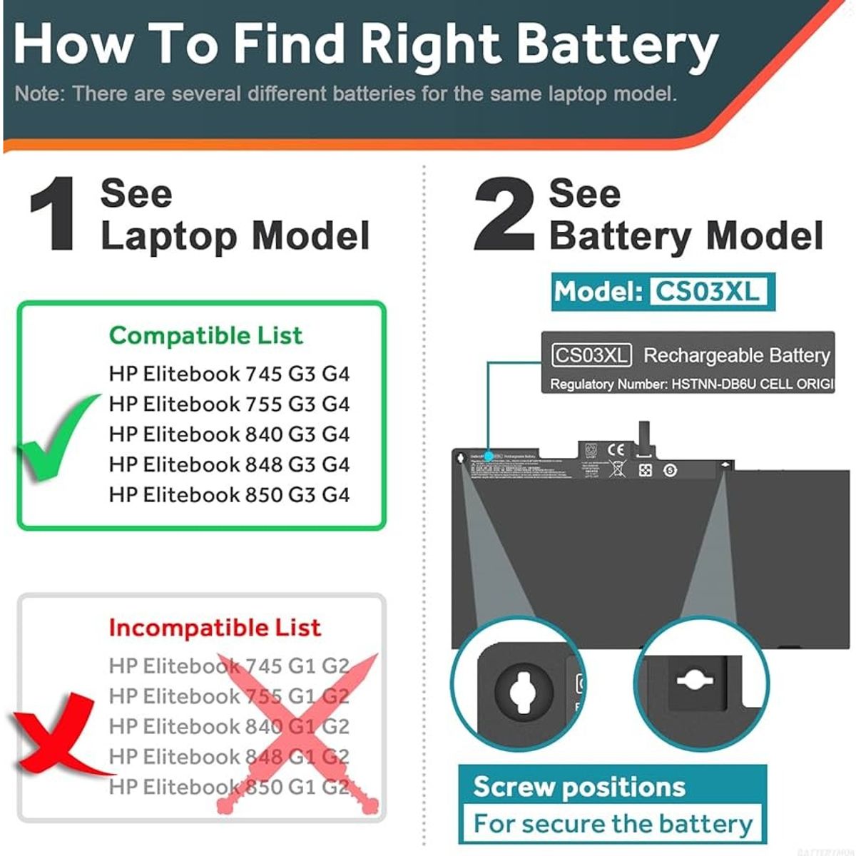 GENERICO - Bateria Ta03xl Cs03xl Parahp Elitebook 745 755 745 840 850