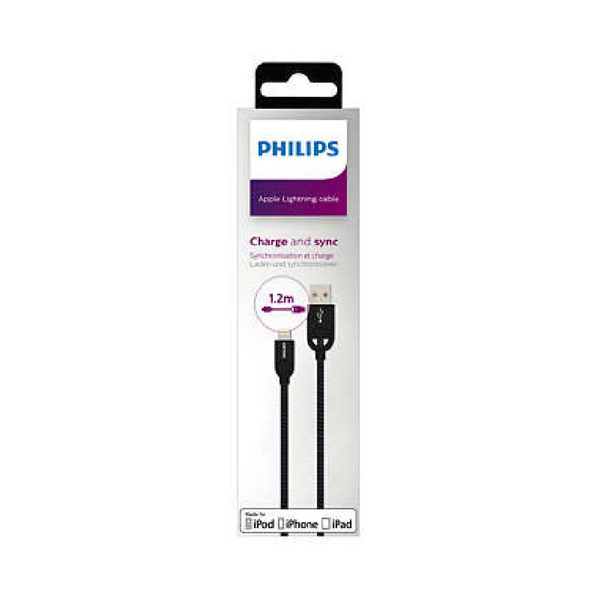 PHILIPS - Cable Lightning a USB 1 metro PHILIPS