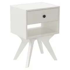 DECOCASA - Velador New York Blanco
