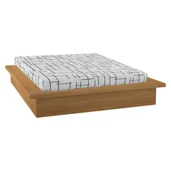 DECOCASA - Base Cama Castaño 2 Plazas