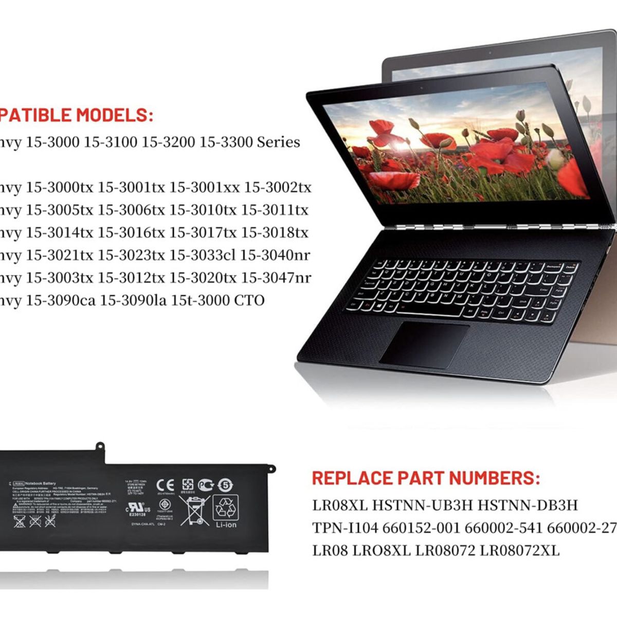 GENERICO - Bateria Lr08xl Para Hp Envy 15-3000 15-3100 15-3200 15-3300