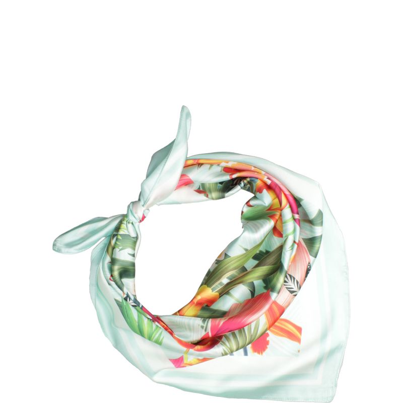 POLLINI - Pañuelo Mujer Print Celeste Pollini