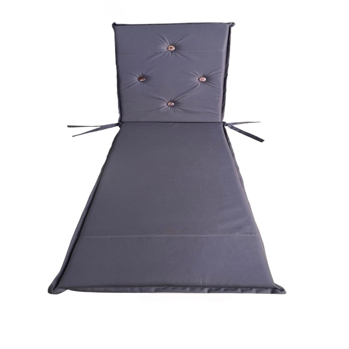 CHILENA CASAGRANDE - COJIN GRIS OSCURO  EN  LONA  POLIESTER  UV  PARA REPOSERA 55 x 5 x 190 cm