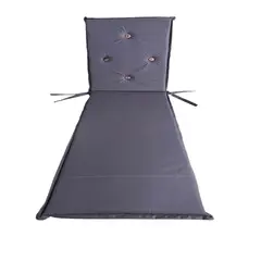 CHILENA CASAGRANDE - COJIN GRIS OSCURO EN LONA POLIESTER UV PARA REPOSERA 55 x 5 x 190 cm