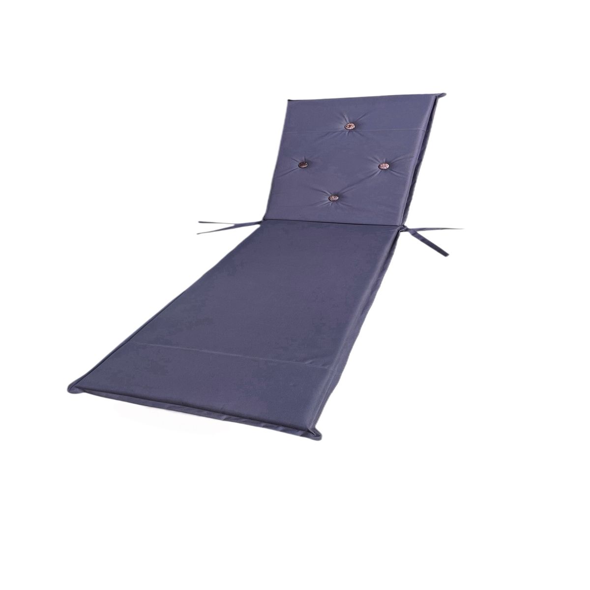 CHILENA CASAGRANDE - COJIN GRIS OSCURO  EN  LONA  POLIESTER  UV  PARA REPOSERA 55 x 5 x 190 cm