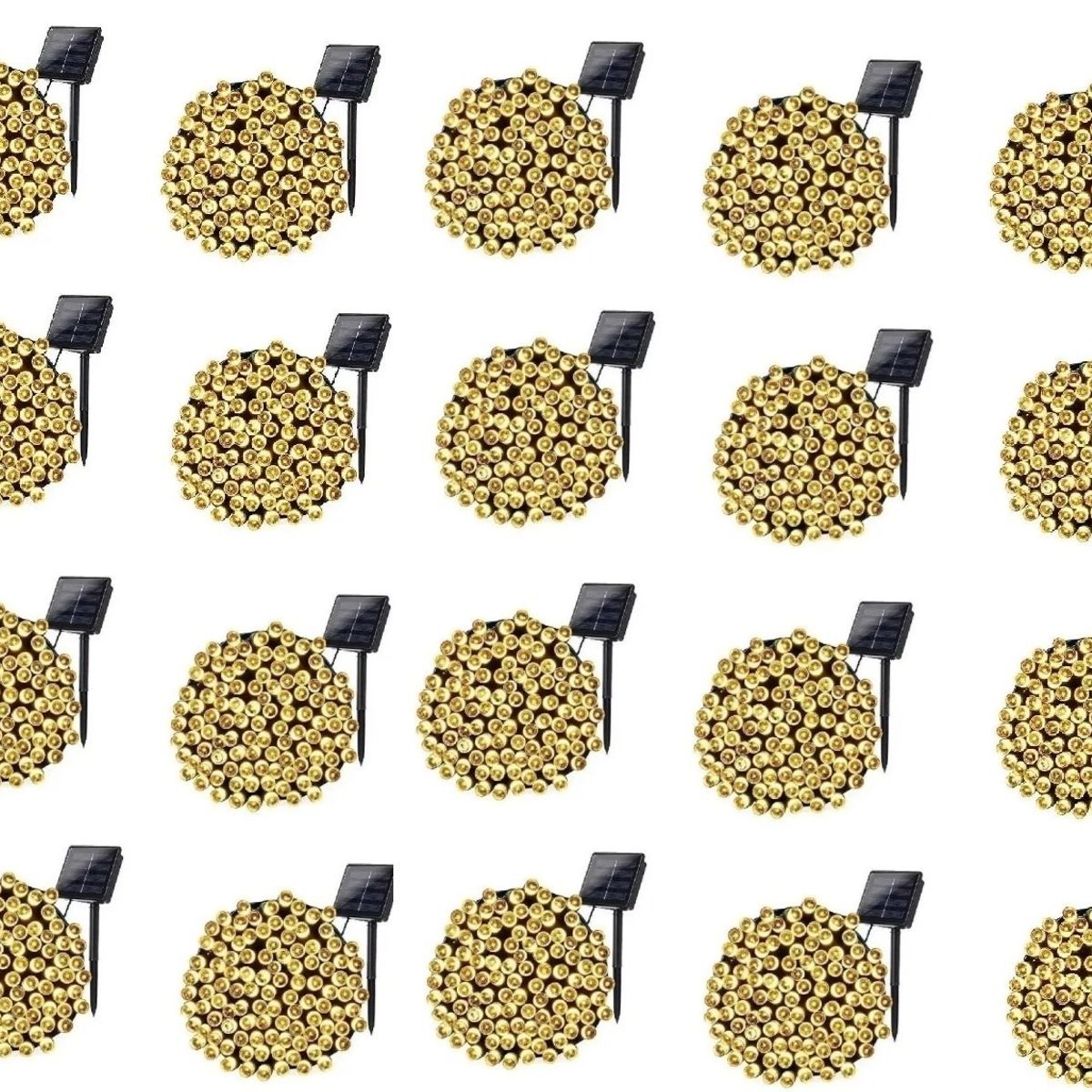 GENERICO - Pack X10 Luces Solares Navidad Guirnalda 10 Metros 100  calido