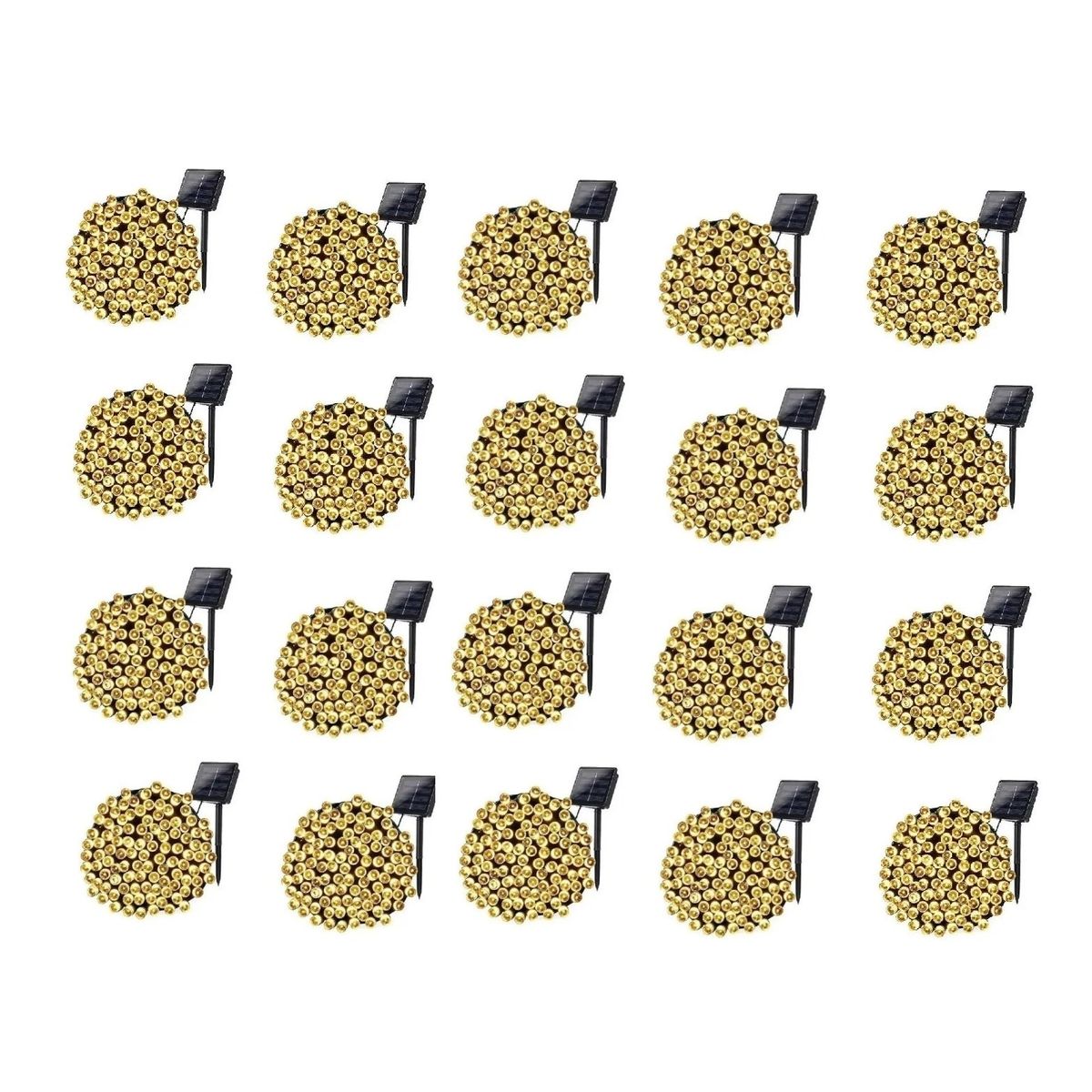 GENERICO - Pack X10 Luces Solares Navidad Guirnalda 10 Metros 100  calido