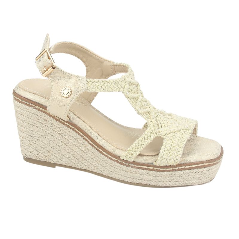 CHALADA - Sandalia Mujer Dorado Casual Chalada Pole-2
