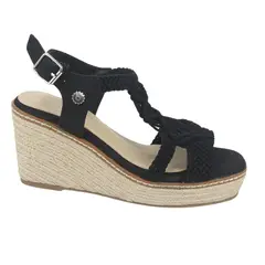 CHALADA - Sandalia Mujer Negro Casual Pole-2