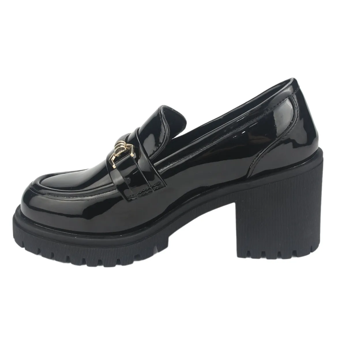 CHALADA - Mocasin Mujer Negro Plataforma Chalada Juppi-1