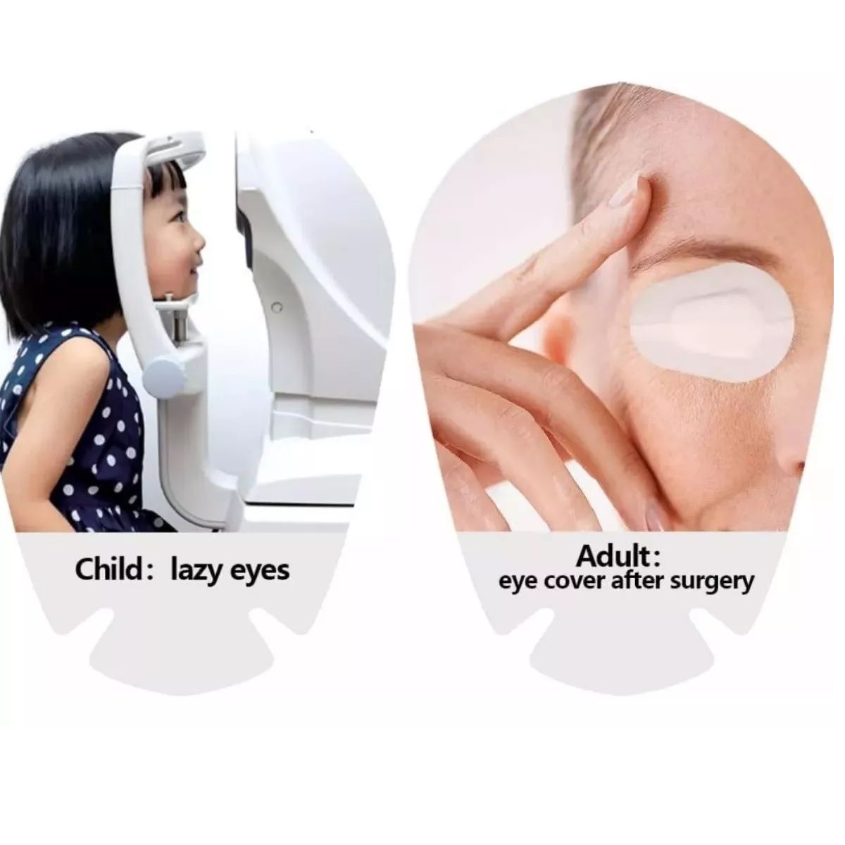 GENERICO - Parche Ocular Estéril Adhesivo Postoperatorio 85x55mm 50 Ud