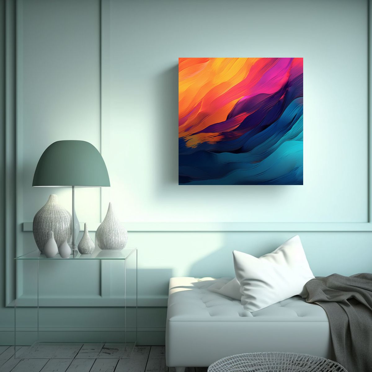 GENERICO - Cuadro De Decoración Lienzo Expresión Original 90x90 Cm.