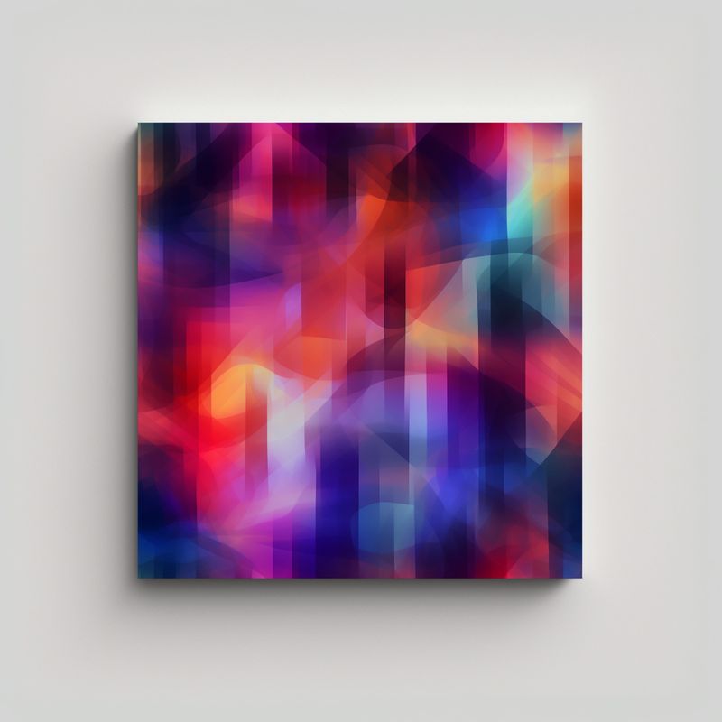 GENERICO - Cuadro De Tela Abstracto Con Diseño De 90x90 Cm