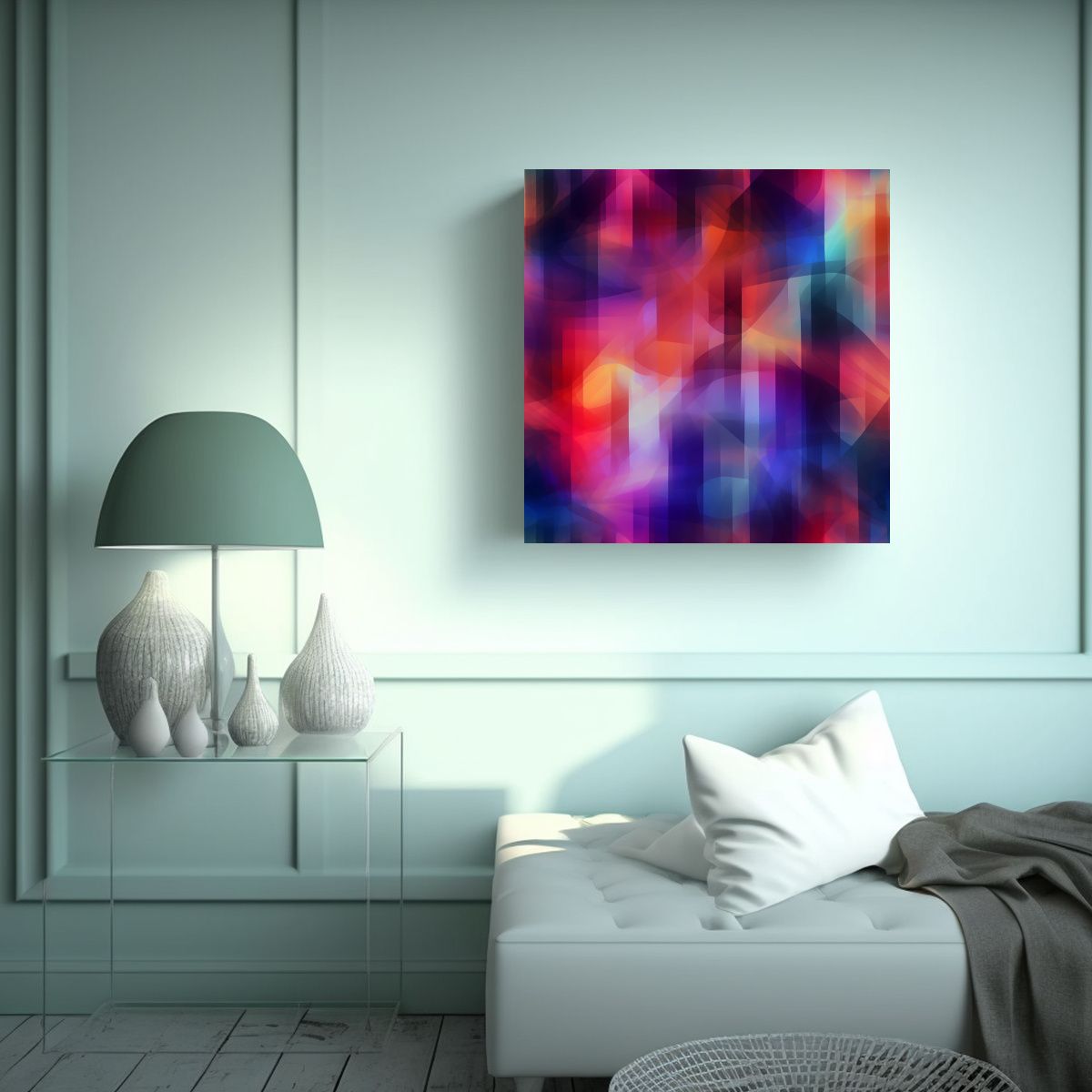 GENERICO - Cuadro De Tela Abstracto Con Diseño De 70x70 Cm