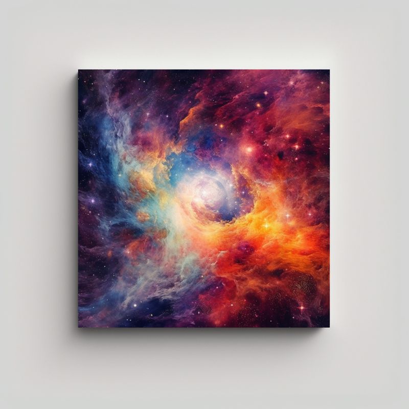 GENERICO - Diseño De Sala Con Temática Del Universo 50x50 Cm