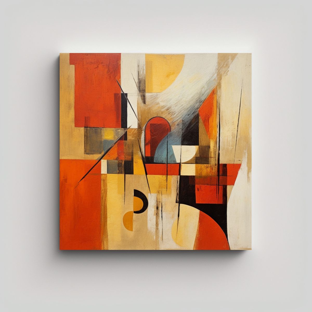 GENERICO - Pintura Decorativa Abstracta Vintage En Lienzo 80x80 Cm