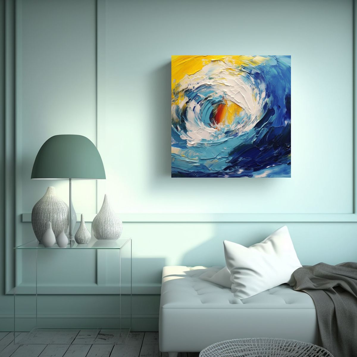 GENERICO - Pintura Abstracta De Una Espectacular 90x90 Cm