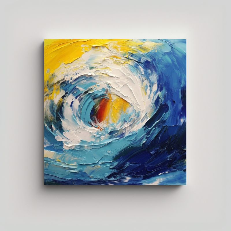 GENERICO - Pintura Abstracta De Una Espectacular 60x60 Cm