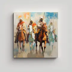 GENERICO - Pintura Decorativa De Jinetes Berberes Montando 60x60 Cm