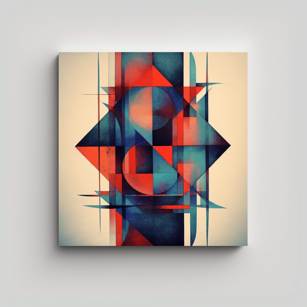 GENERICO - Pinturas Decorativas Con Formas Geométricas 80x80 Cm