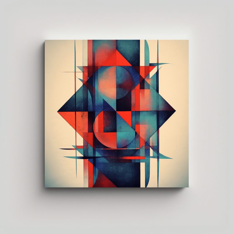 GENERICO - Pinturas Decorativas Con Formas Geométricas 50x50 Cm