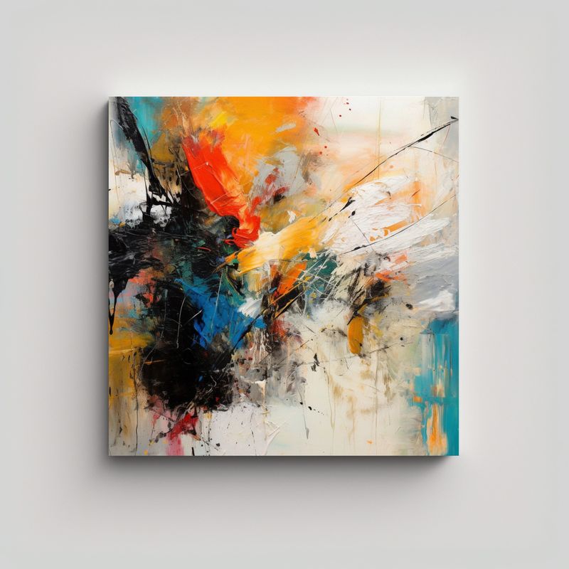 GENERICO - Arte De Pared Estilo Abstracto Composición 70x70 Cm