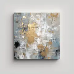 GENERICO - Pintura Contemporánea Metálica Con Tonos 70x70 Cm