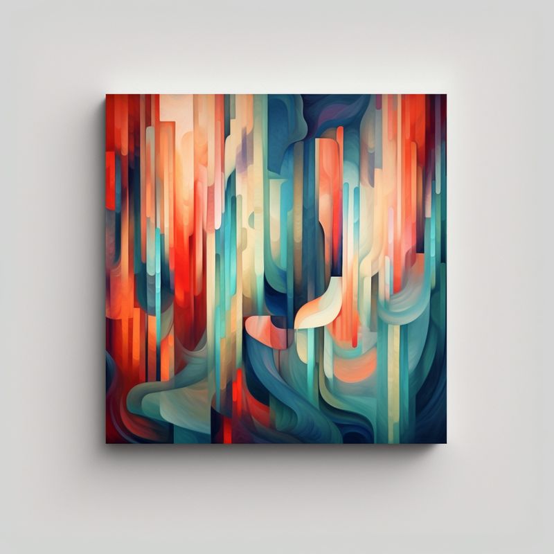 GENERICO - Pinturas Decorativas Abstractas Con Riqueza Visual 90x90 Cm
