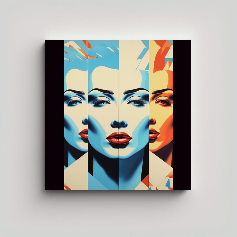 GENERICO - Cuadros De Decoración Abstracta Colorida 70x70 Cm