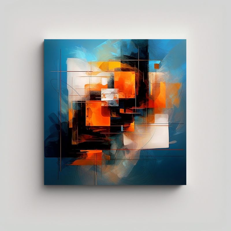 GENERICO - Pinturas Decorativas De Arte Digital Abstracto 70x70 Cm