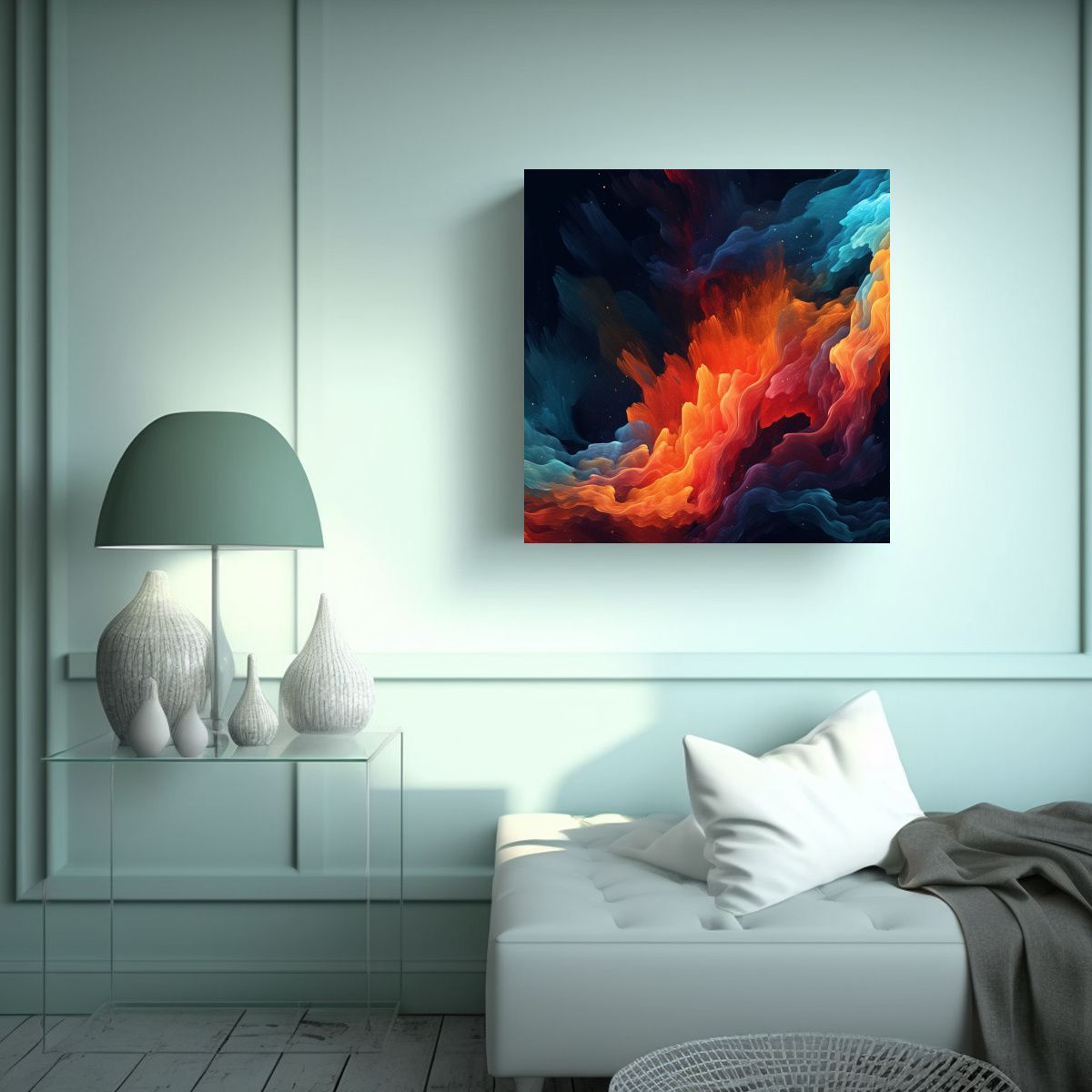 GENERICO - Pintura Abstracta Enigmática Shrivastava Para 90x90 Cm